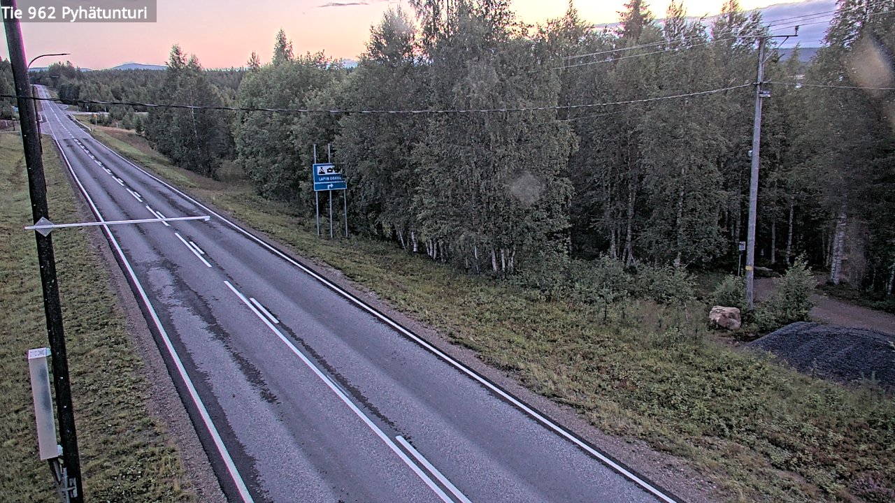 Weather Camera Image Road 962 Pelkosenniemi Pyhätunturi, Pelkosenniemi, Lappi