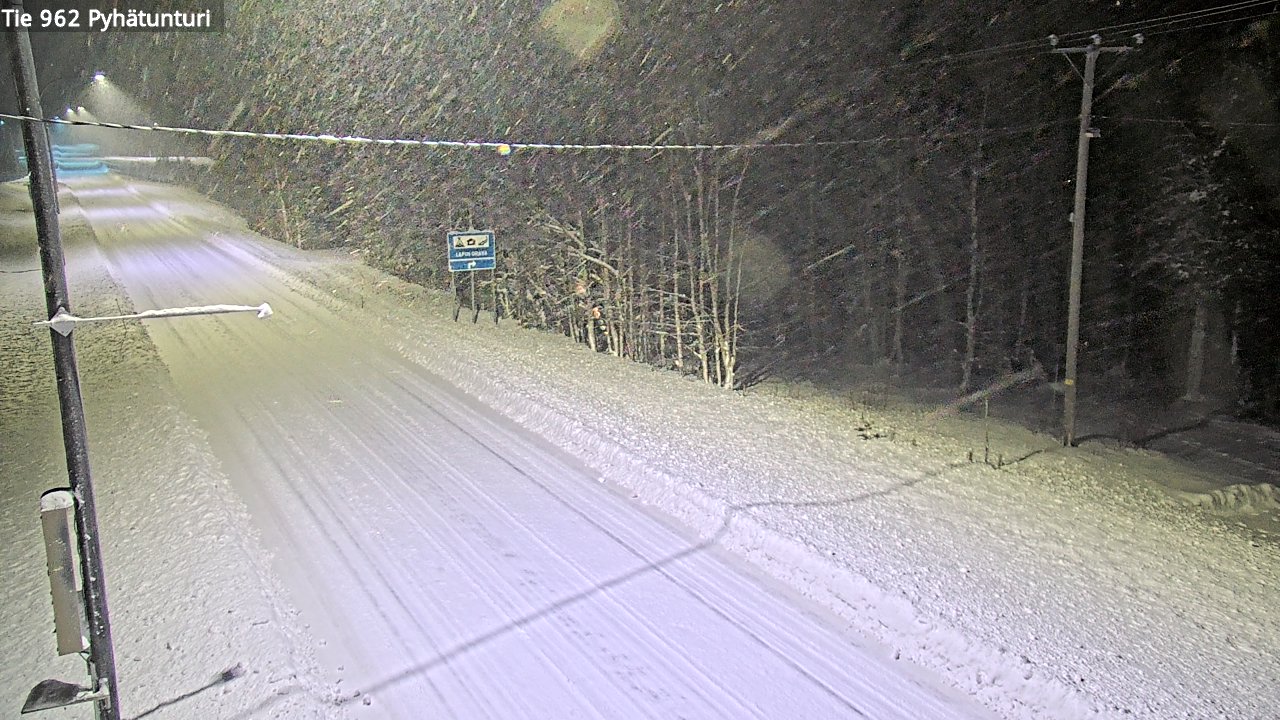 Weather Camera Image Road 962 Pelkosenniemi Pyhätunturi, Pelkosenniemi, Lappi