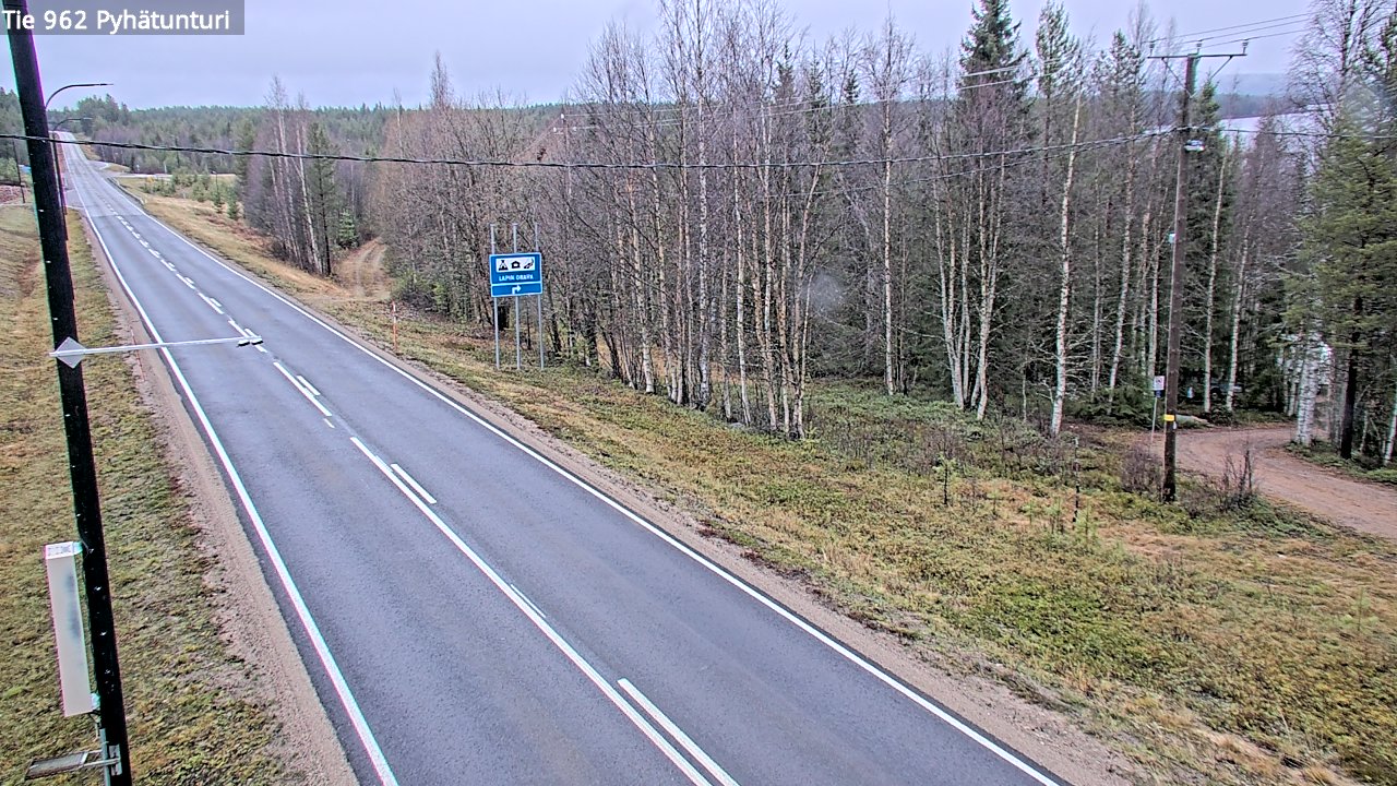 Weather Camera Image Väg 962 Pelkosenniemi Pyhätunturi, Pelkosenniemi, Lappi
