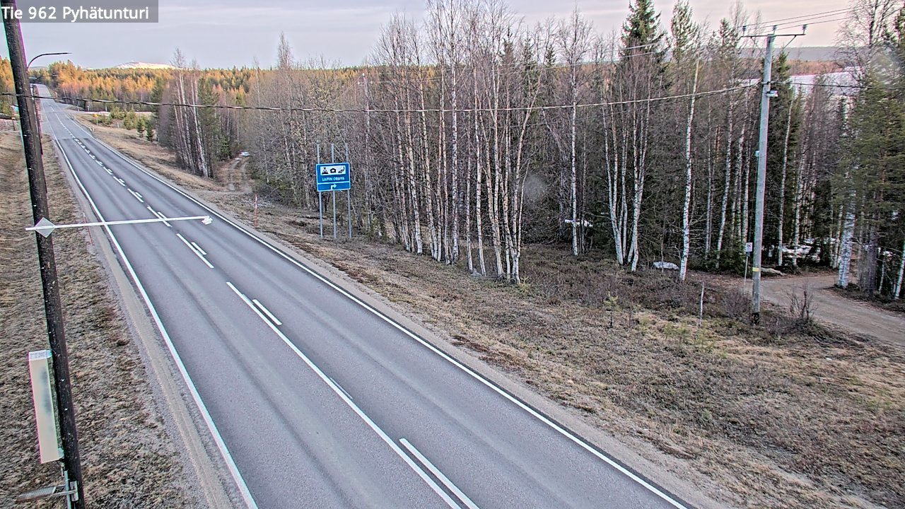 Weather Camera Image Road 962 Pelkosenniemi Pyhätunturi, Pelkosenniemi, Lappi