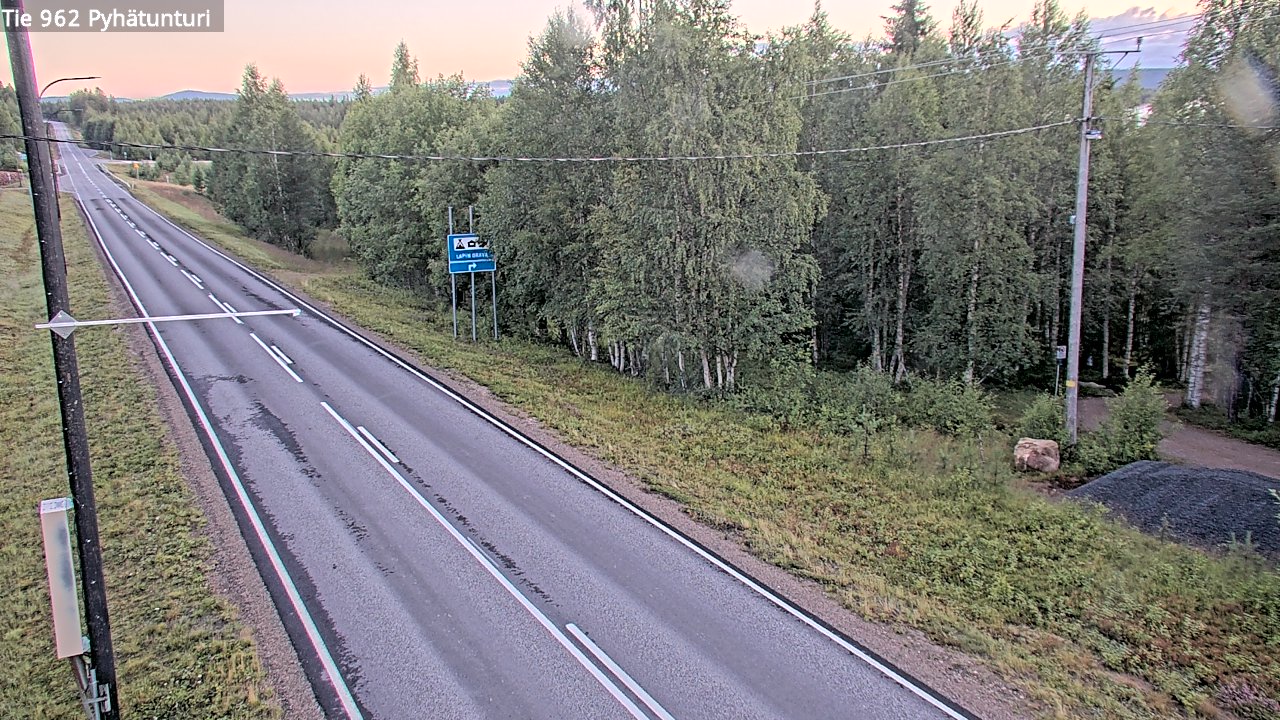 Weather Camera Image Road 962 Pelkosenniemi Pyhätunturi, Pelkosenniemi, Lappi