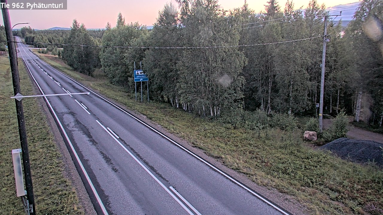 Weather Camera Image Road 962 Pelkosenniemi Pyhätunturi, Pelkosenniemi, Lappi