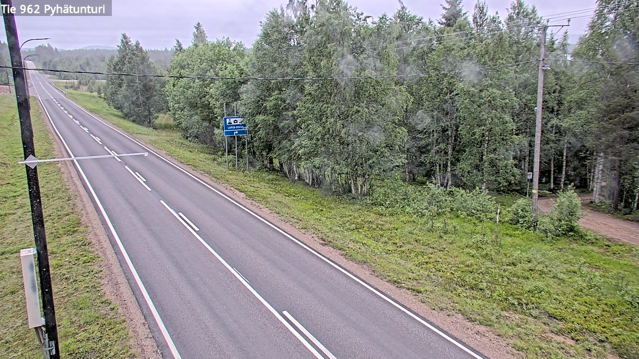 Weather Camera Image Väg 962 Pelkosenniemi Pyhätunturi, Pelkosenniemi, Lappi