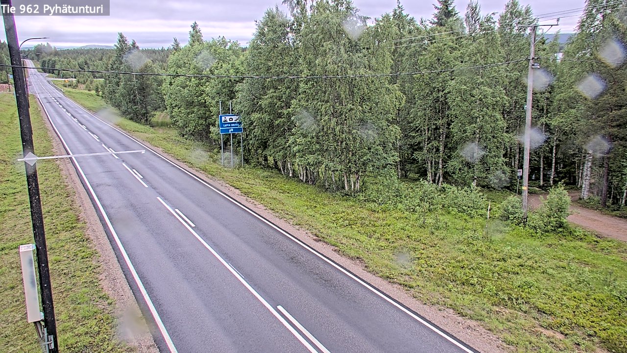 Weather Camera Image Väg 962 Pelkosenniemi Pyhätunturi, Pelkosenniemi, Lappi