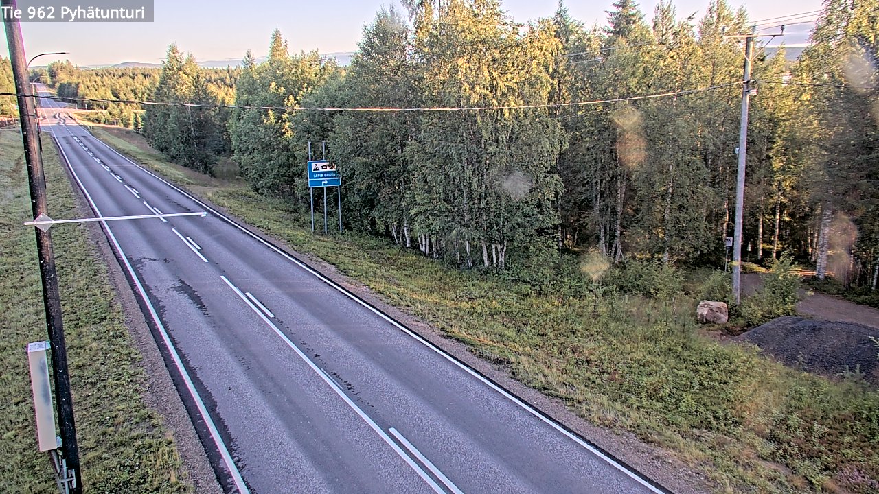 Weather Camera Image Road 962 Pelkosenniemi Pyhätunturi, Pelkosenniemi, Lappi