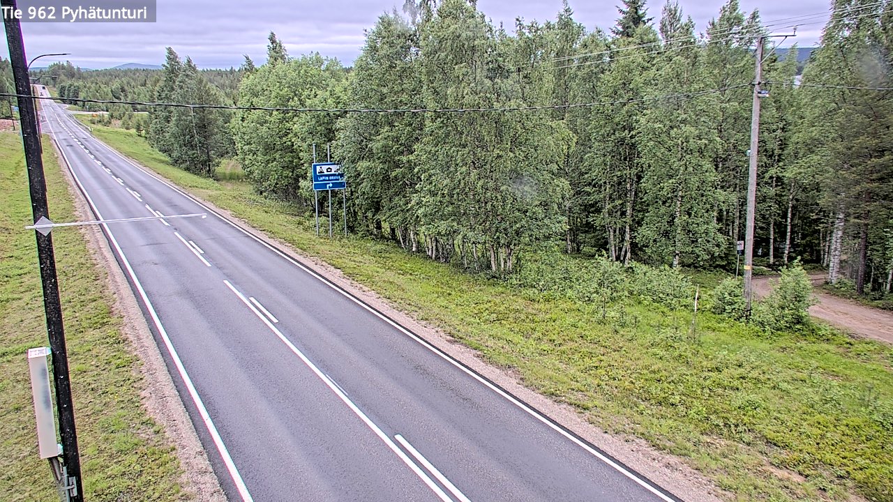Weather Camera Image Väg 962 Pelkosenniemi Pyhätunturi, Pelkosenniemi, Lappi