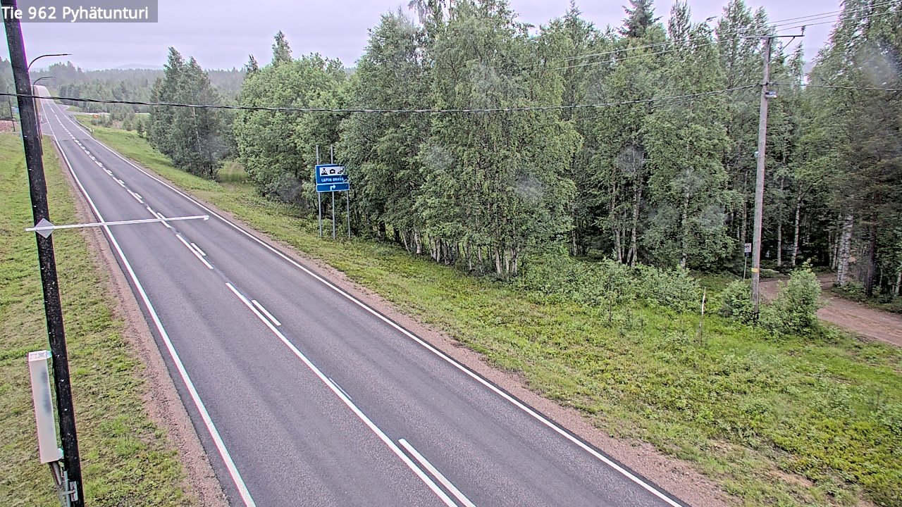 Weather Camera Image Väg 962 Pelkosenniemi Pyhätunturi, Pelkosenniemi, Lappi