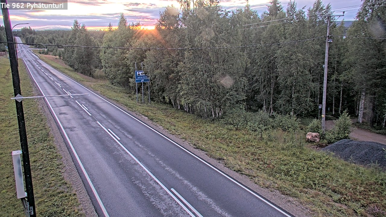 Weather Camera Image Road 962 Pelkosenniemi Pyhätunturi, Pelkosenniemi, Lappi