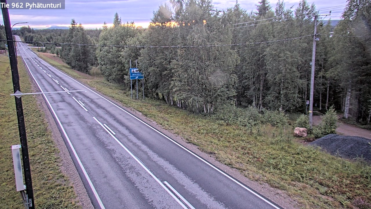Weather Camera Image Road 962 Pelkosenniemi Pyhätunturi, Pelkosenniemi, Lappi
