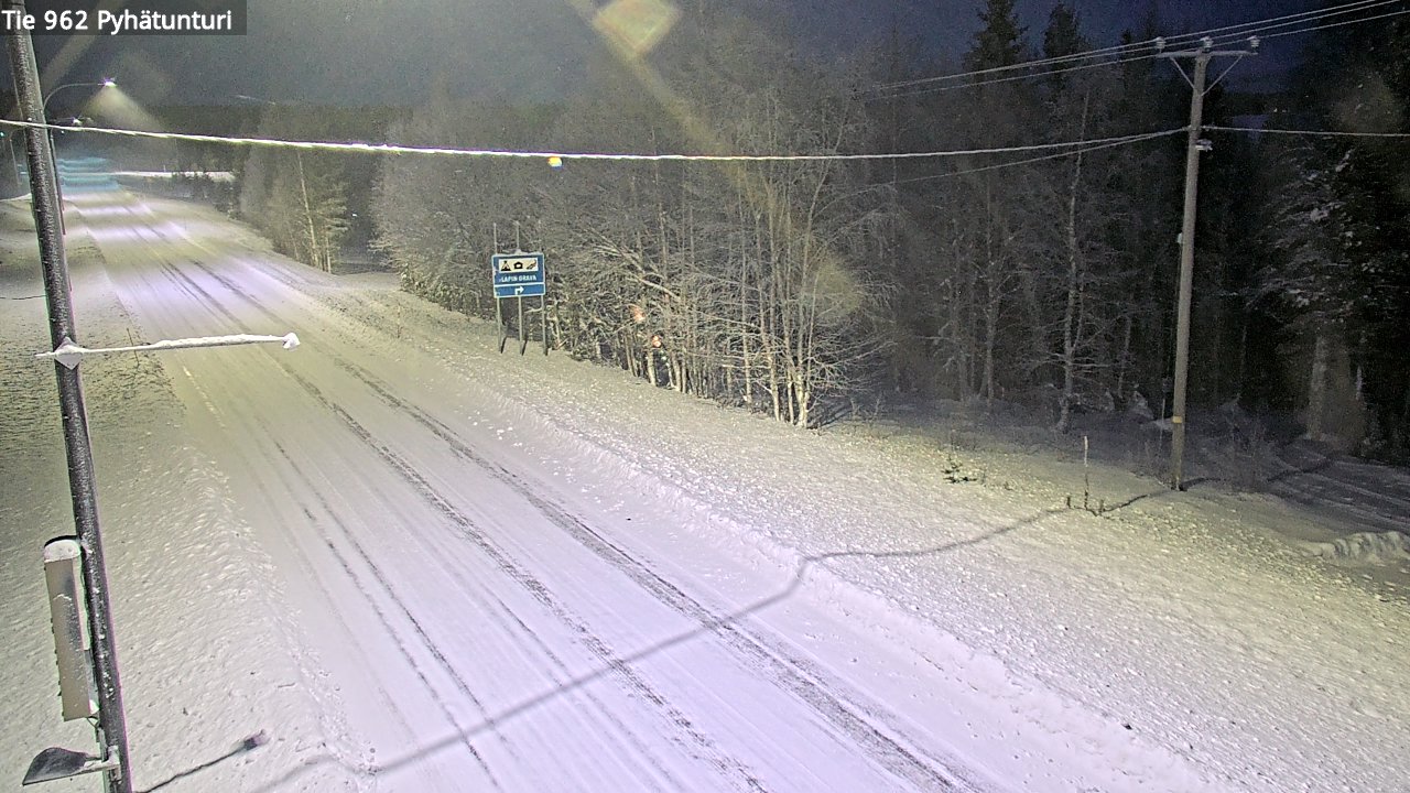 Weather Camera Image Road 962 Pelkosenniemi Pyhätunturi, Pelkosenniemi, Lappi