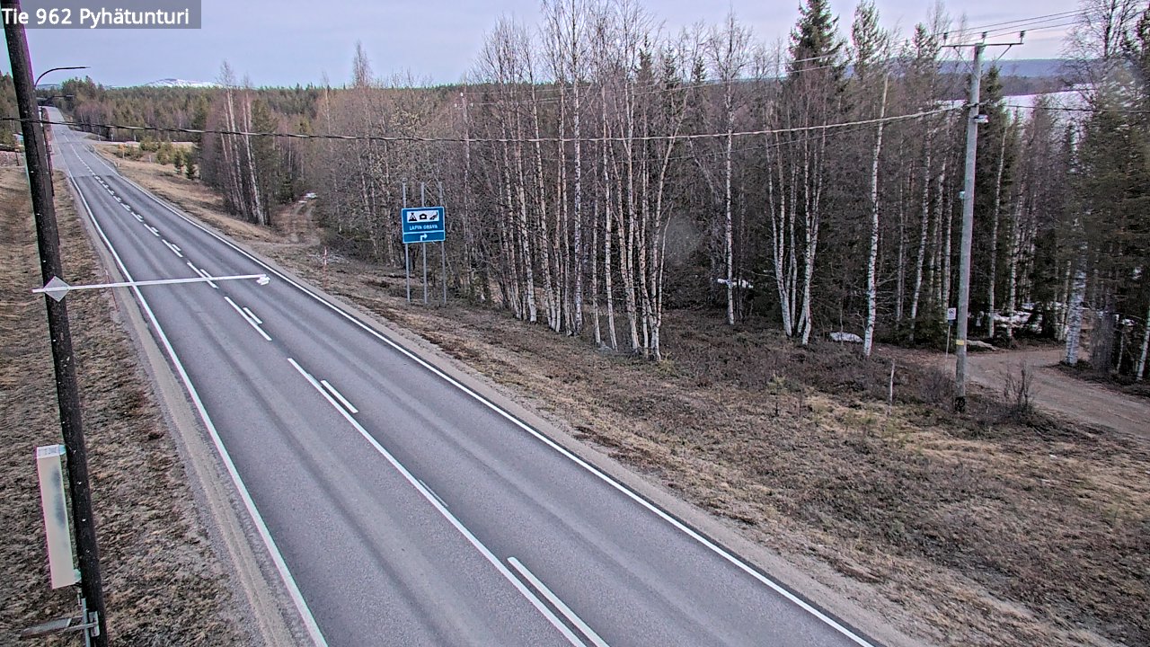 Weather Camera Image Road 962 Pelkosenniemi Pyhätunturi, Pelkosenniemi, Lappi