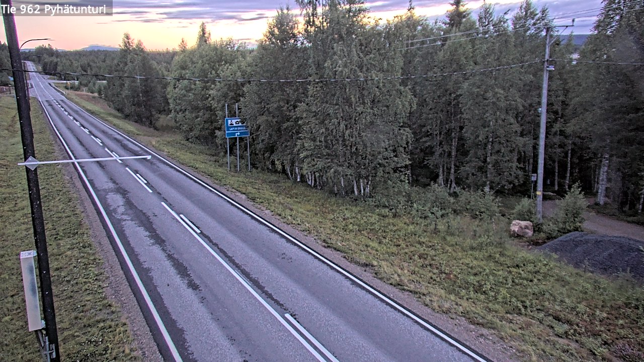 Weather Camera Image Road 962 Pelkosenniemi Pyhätunturi, Pelkosenniemi, Lappi
