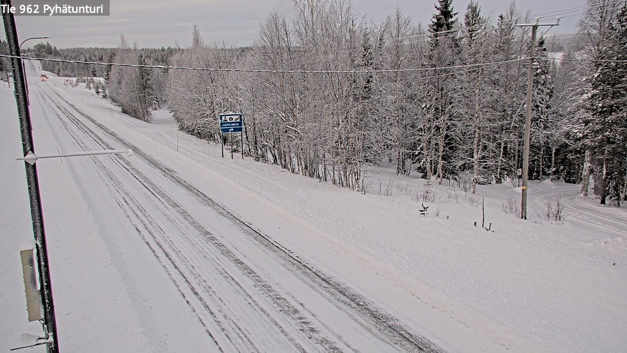 Weather Camera Image Road 962 Pelkosenniemi Pyhätunturi, Pelkosenniemi, Lappi