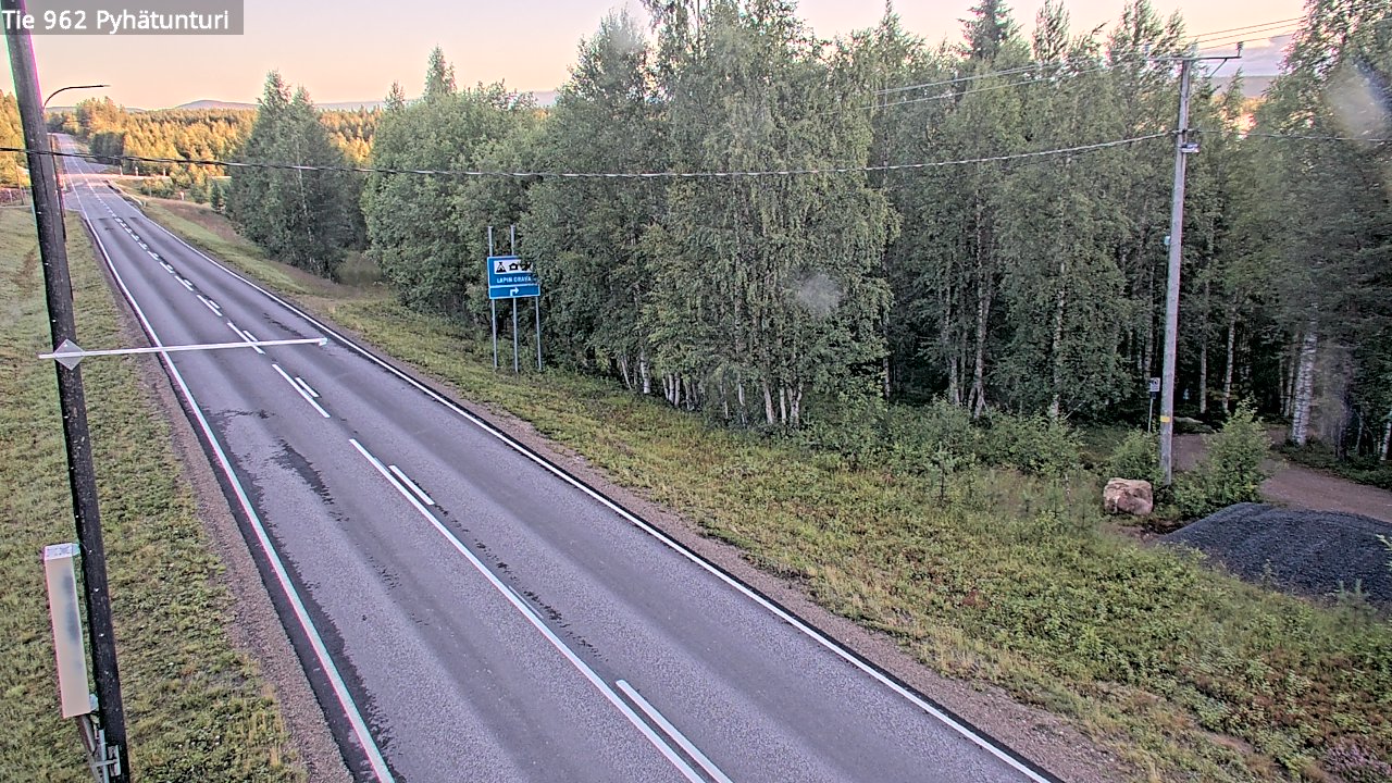 Weather Camera Image Road 962 Pelkosenniemi Pyhätunturi, Pelkosenniemi, Lappi