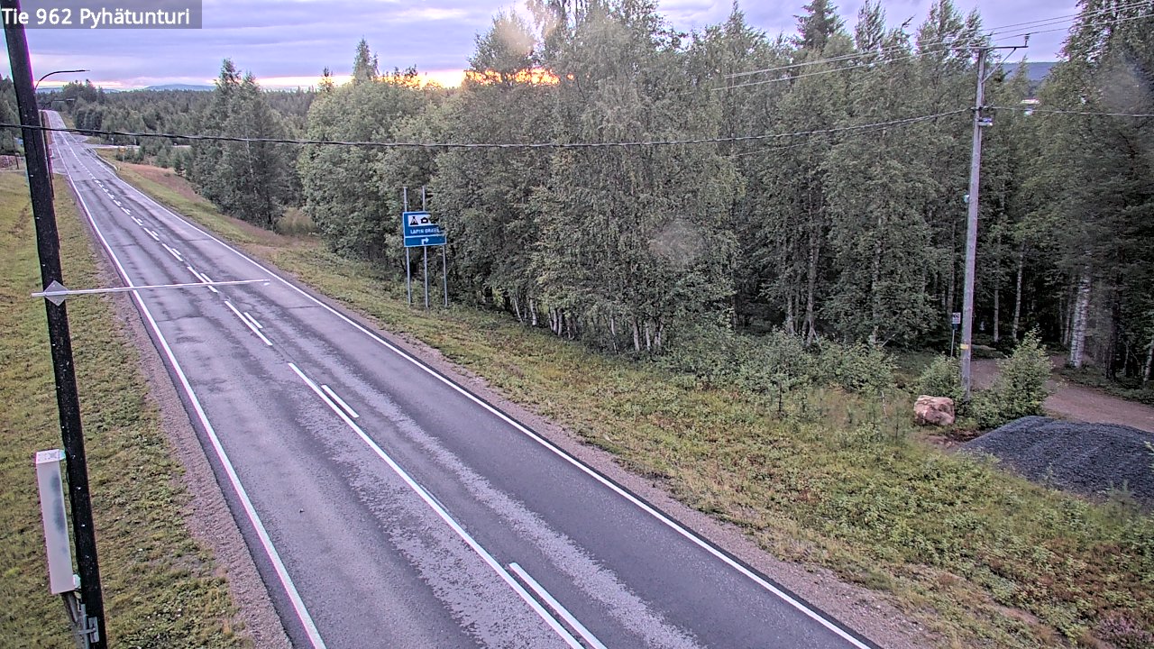 Weather Camera Image Road 962 Pelkosenniemi Pyhätunturi, Pelkosenniemi, Lappi