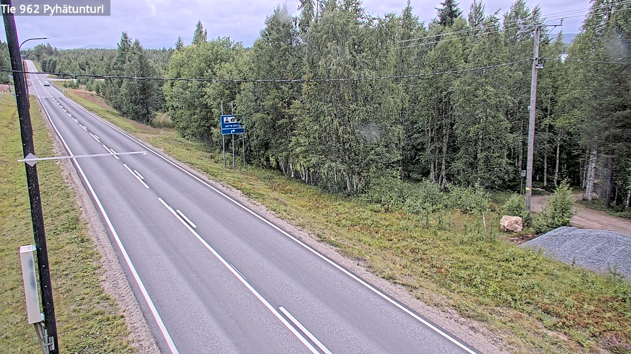 Weather Camera Image Road 962 Pelkosenniemi Pyhätunturi, Pelkosenniemi, Lappi
