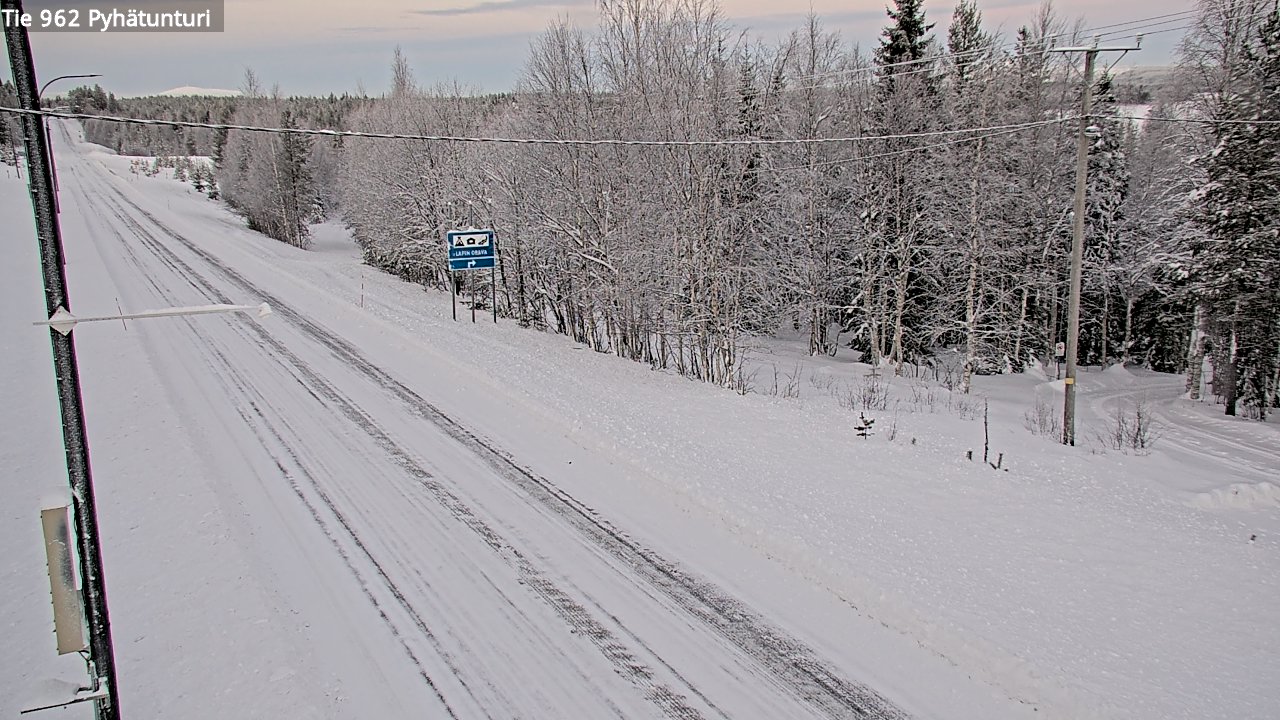 Weather Camera Image Road 962 Pelkosenniemi Pyhätunturi, Pelkosenniemi, Lappi