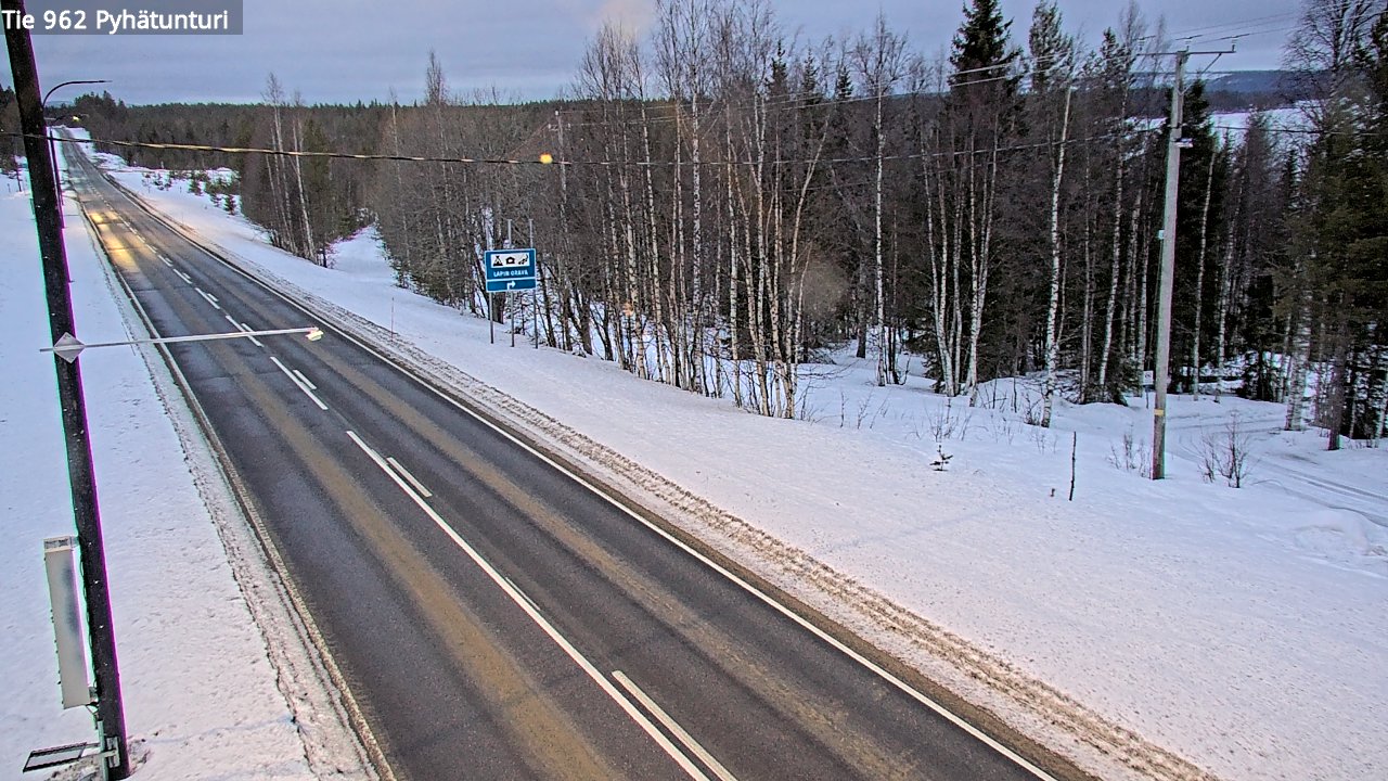 Kelikamerat Kuva Tie 962 Pelkosenniemi Pyhätunturi, Pelkosenniemi, Lappi