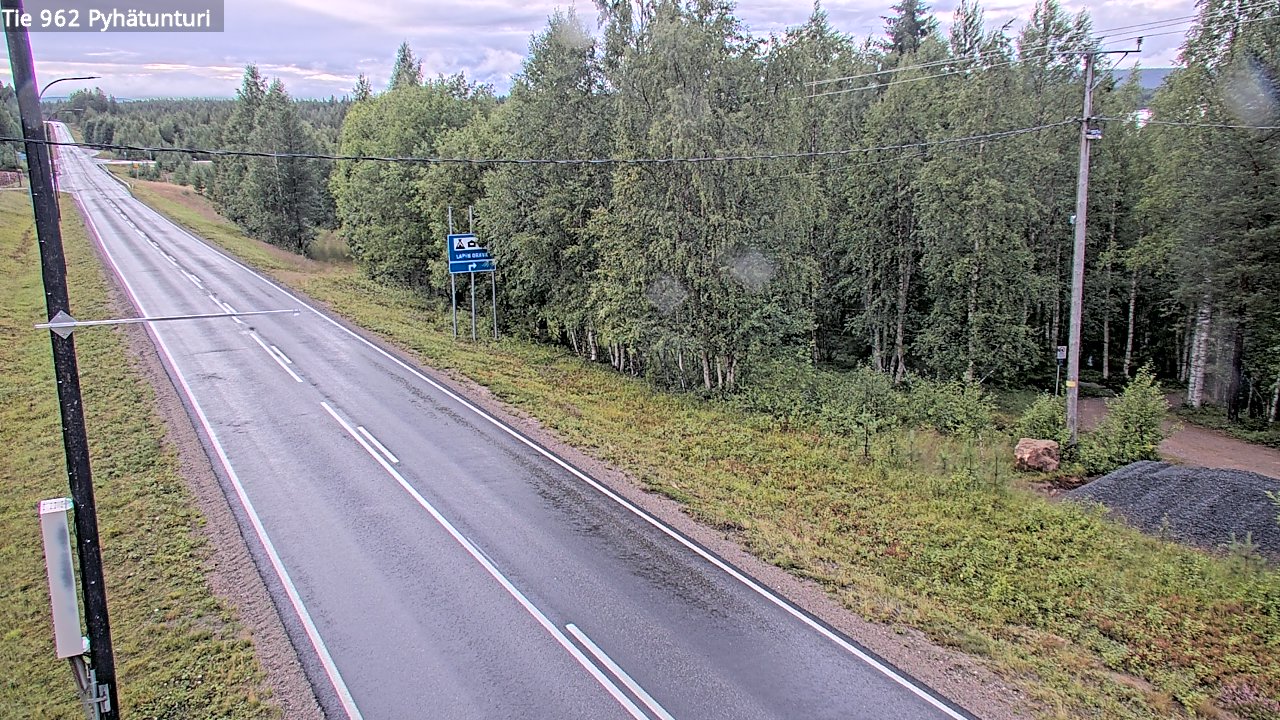 Weather Camera Image Road 962 Pelkosenniemi Pyhätunturi, Pelkosenniemi, Lappi