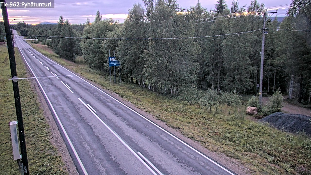 Weather Camera Image Road 962 Pelkosenniemi Pyhätunturi, Pelkosenniemi, Lappi