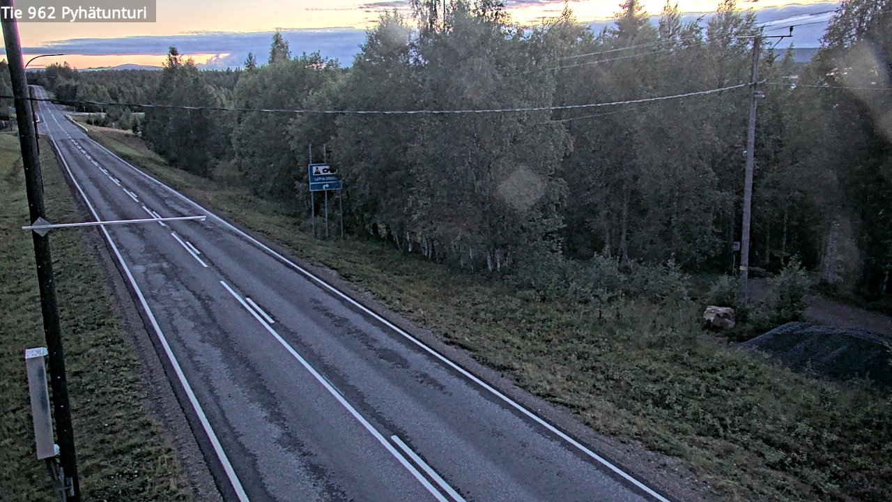 Weather Camera Image Road 962 Pelkosenniemi Pyhätunturi, Pelkosenniemi, Lappi