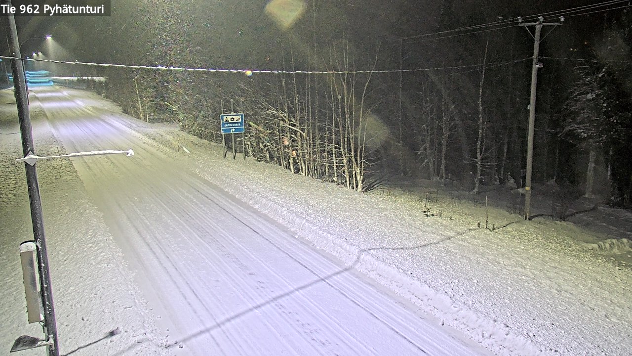 Weather Camera Image Road 962 Pelkosenniemi Pyhätunturi, Pelkosenniemi, Lappi
