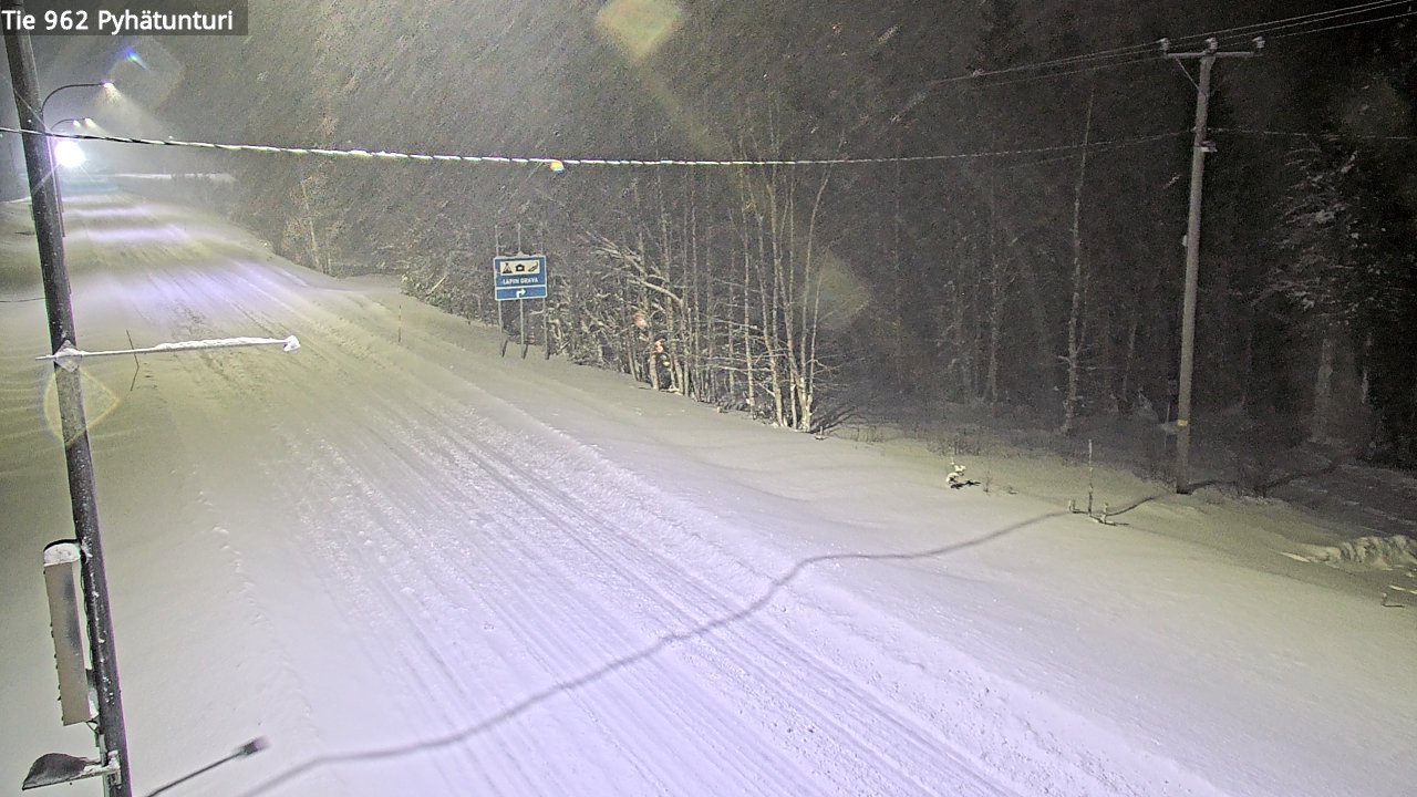 Weather Camera Image Road 962 Pelkosenniemi Pyhätunturi, Pelkosenniemi, Lappi