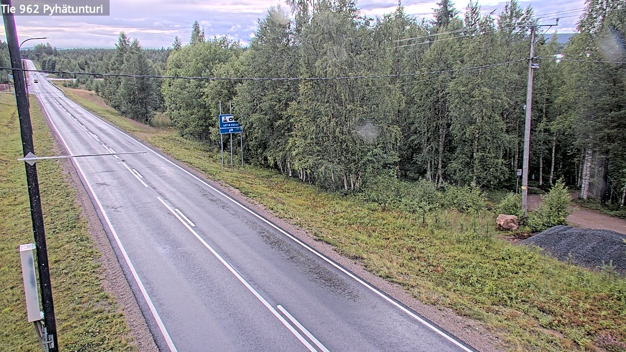 Weather Camera Image Road 962 Pelkosenniemi Pyhätunturi, Pelkosenniemi, Lappi