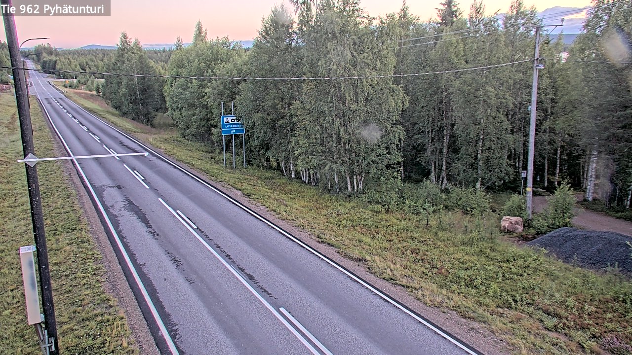 Weather Camera Image Road 962 Pelkosenniemi Pyhätunturi, Pelkosenniemi, Lappi