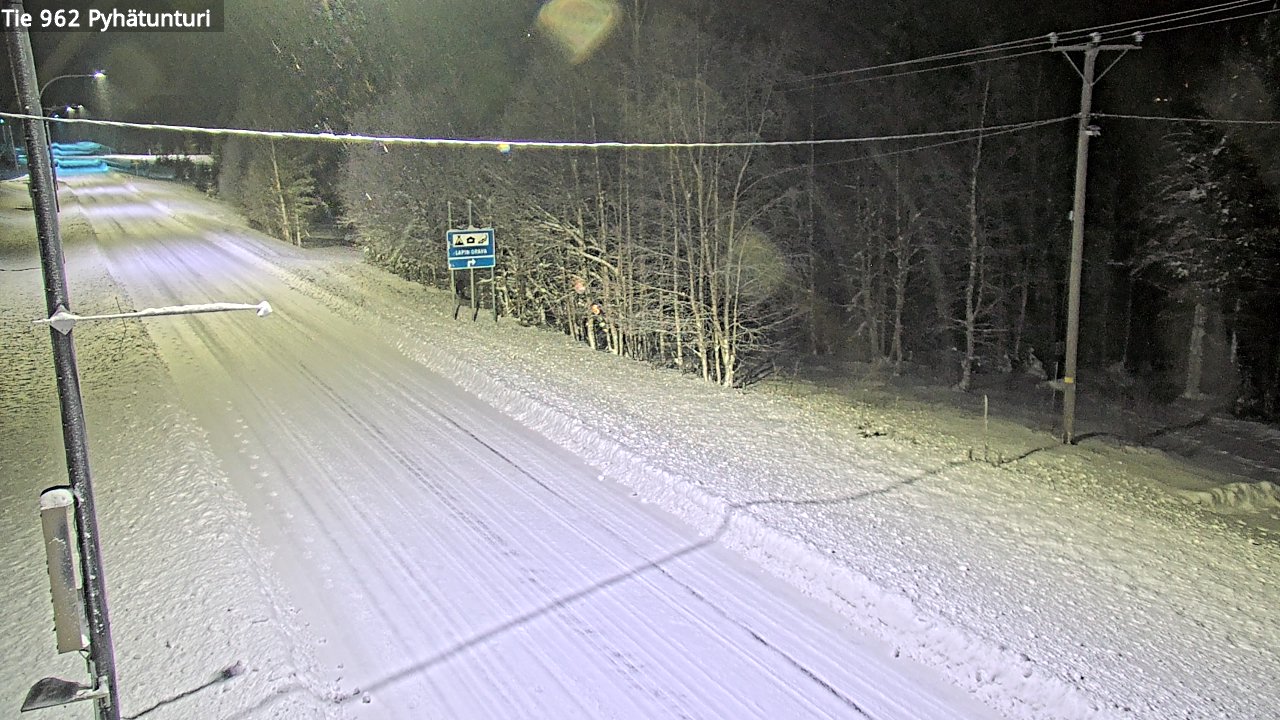 Weather Camera Image Road 962 Pelkosenniemi Pyhätunturi, Pelkosenniemi, Lappi