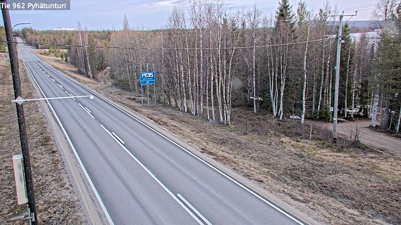 Weather Camera Image Road 962 Pelkosenniemi Pyhätunturi, Pelkosenniemi, Lappi