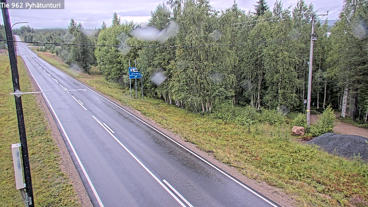 Weather Camera Image Road 962 Pelkosenniemi Pyhätunturi, Pelkosenniemi, Lappi