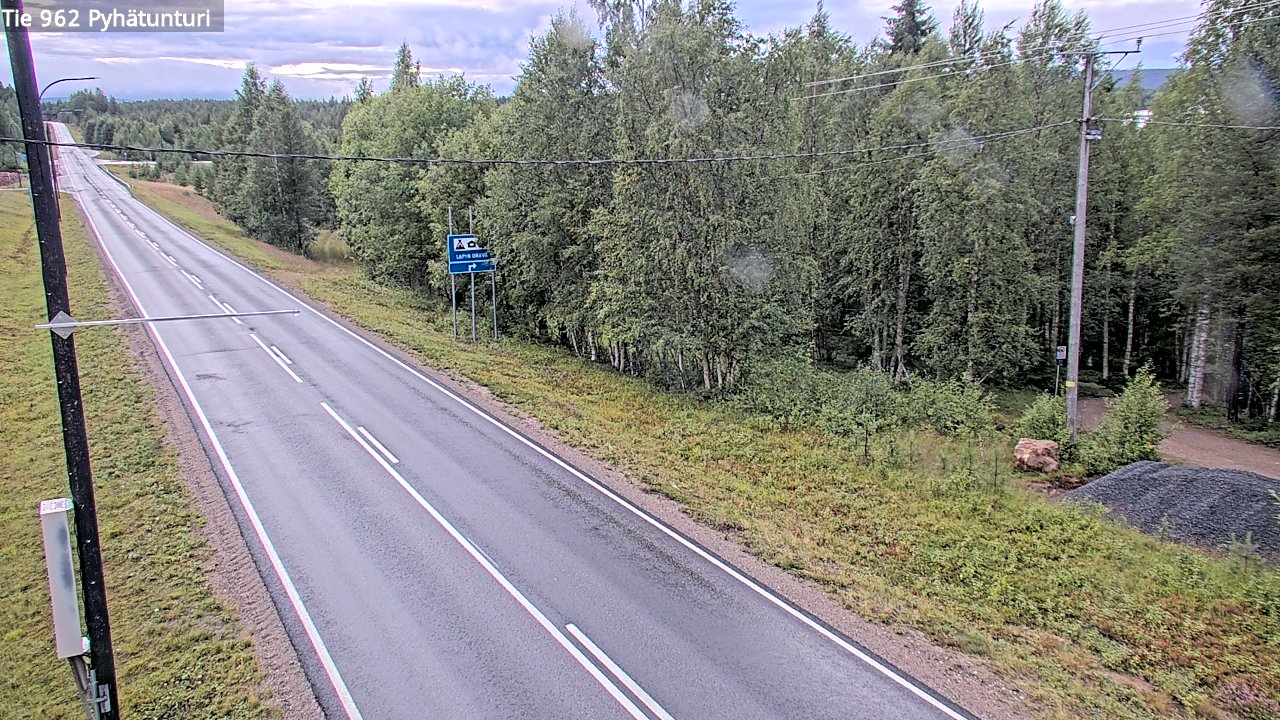 Weather Camera Image Road 962 Pelkosenniemi Pyhätunturi, Pelkosenniemi, Lappi