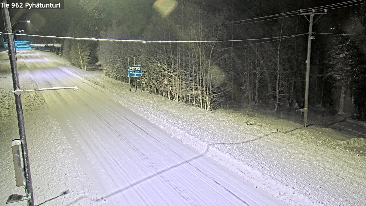 Weather Camera Image Road 962 Pelkosenniemi Pyhätunturi, Pelkosenniemi, Lappi