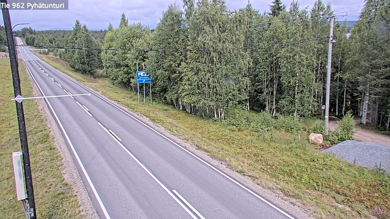 Weather Camera Image Road 962 Pelkosenniemi Pyhätunturi, Pelkosenniemi, Lappi