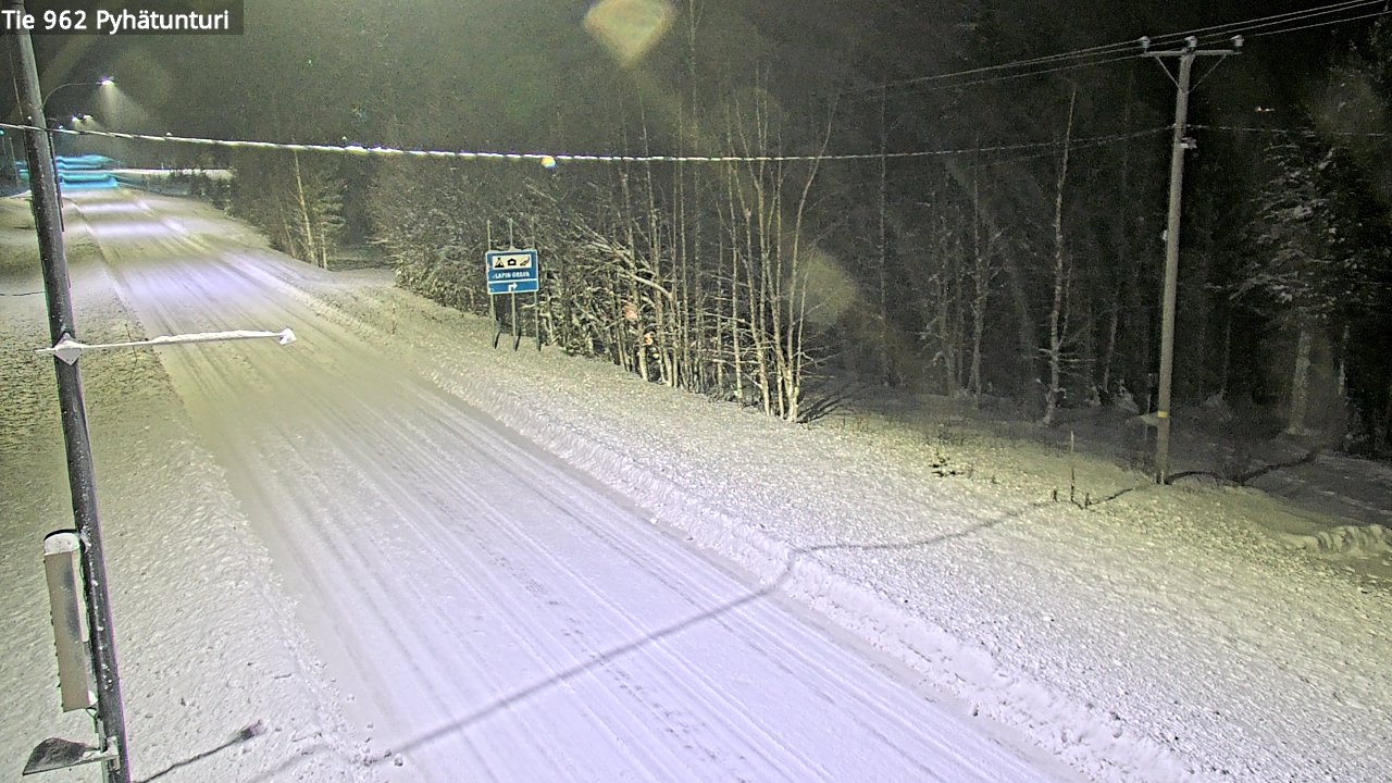 Weather Camera Image Road 962 Pelkosenniemi Pyhätunturi, Pelkosenniemi, Lappi