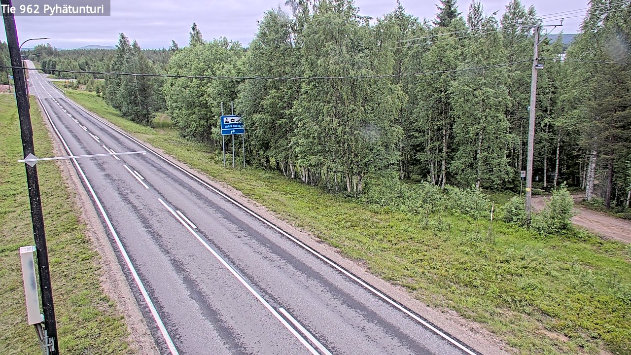 Weather Camera Image Väg 962 Pelkosenniemi Pyhätunturi, Pelkosenniemi, Lappi