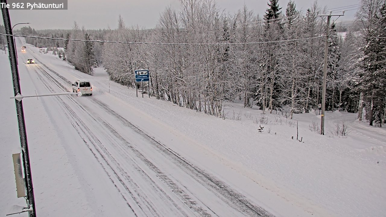 Weather Camera Image Road 962 Pelkosenniemi Pyhätunturi, Pelkosenniemi, Lappi