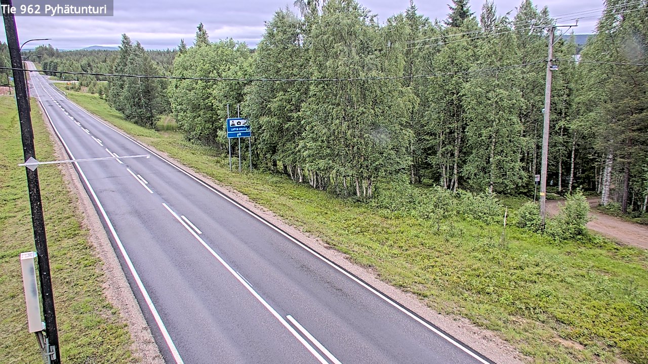 Weather Camera Image Väg 962 Pelkosenniemi Pyhätunturi, Pelkosenniemi, Lappi