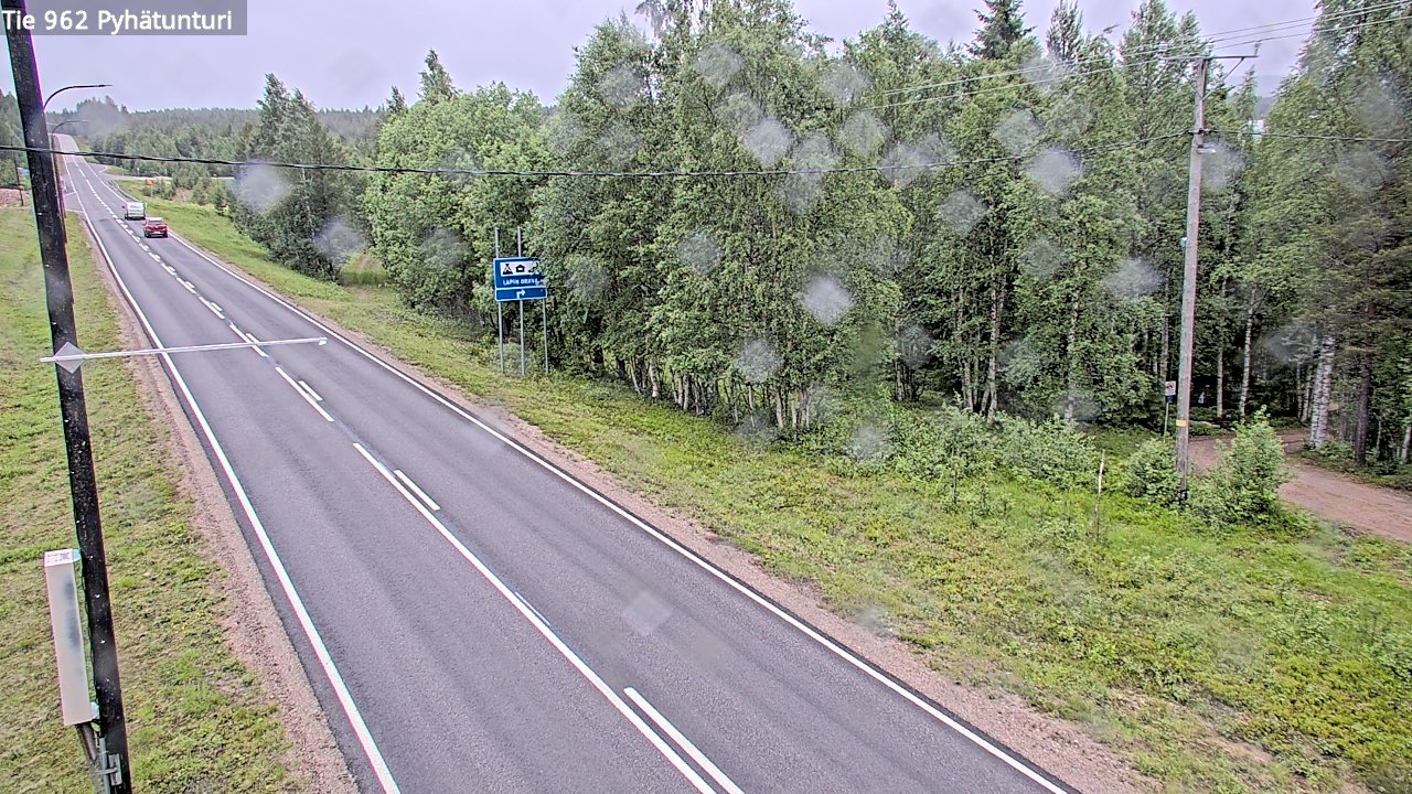 Weather Camera Image Väg 962 Pelkosenniemi Pyhätunturi, Pelkosenniemi, Lappi