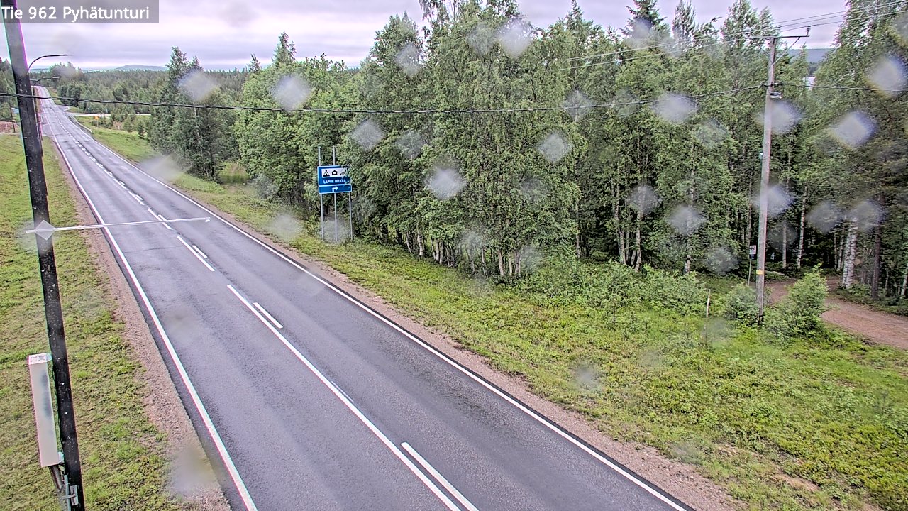 Weather Camera Image Väg 962 Pelkosenniemi Pyhätunturi, Pelkosenniemi, Lappi