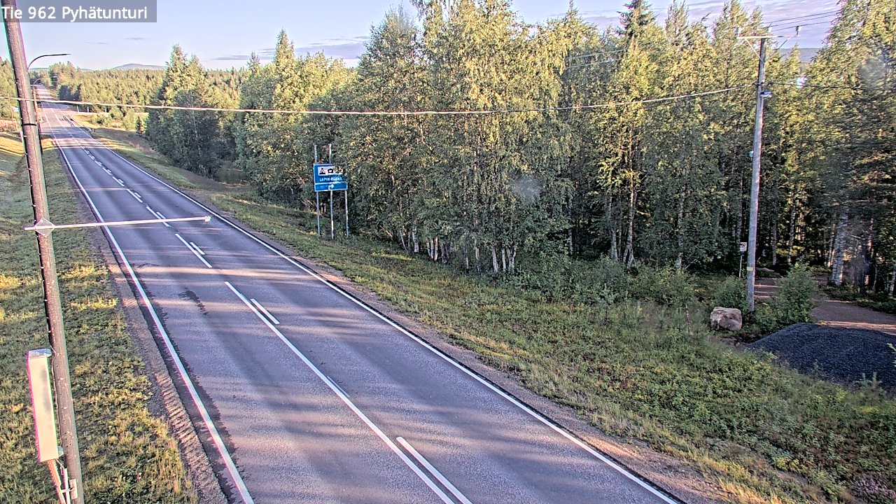 Weather Camera Image Road 962 Pelkosenniemi Pyhätunturi, Pelkosenniemi, Lappi