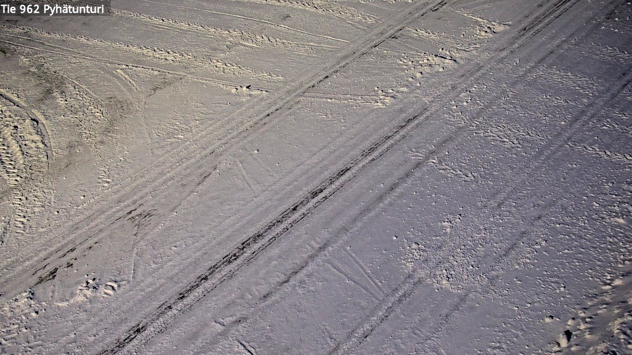 Weather Camera Image Väg 962 Pelkosenniemi Pyhätunturi, Pelkosenniemi, Lappi