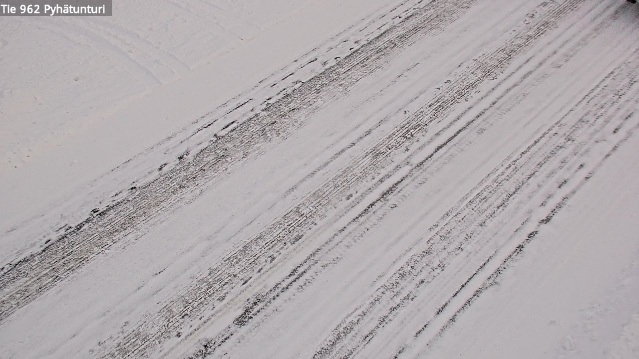 Weather Camera Image Road 962 Pelkosenniemi Pyhätunturi, Pelkosenniemi, Lappi