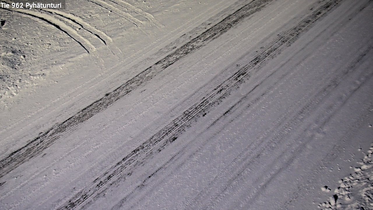 Weather Camera Image Road 962 Pelkosenniemi Pyhätunturi, Pelkosenniemi, Lappi