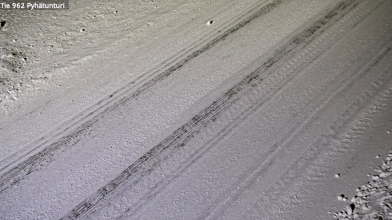 Weather Camera Image Road 962 Pelkosenniemi Pyhätunturi, Pelkosenniemi, Lappi