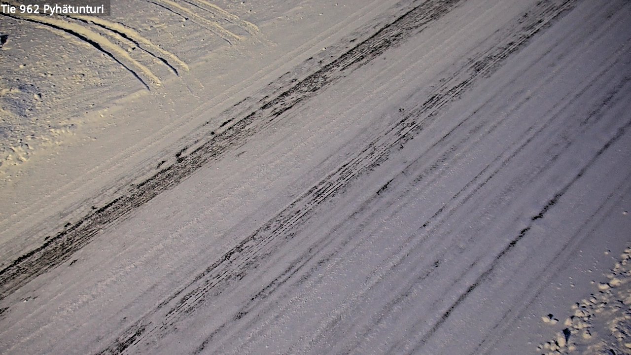Weather Camera Image Road 962 Pelkosenniemi Pyhätunturi, Pelkosenniemi, Lappi