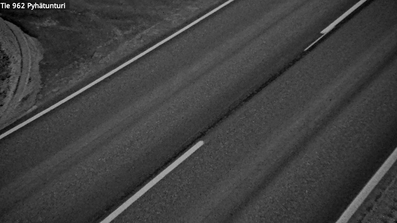 Weather Camera Image Väg 962 Pelkosenniemi Pyhätunturi, Pelkosenniemi, Lappi