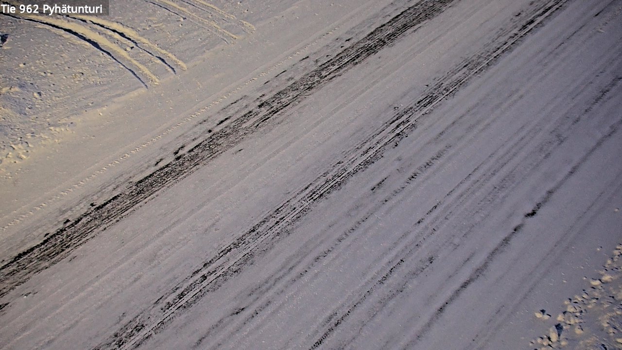 Weather Camera Image Road 962 Pelkosenniemi Pyhätunturi, Pelkosenniemi, Lappi