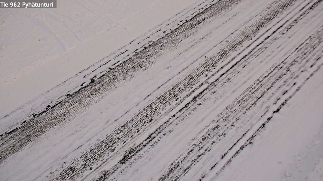 Weather Camera Image Väg 962 Pelkosenniemi Pyhätunturi, Pelkosenniemi, Lappi